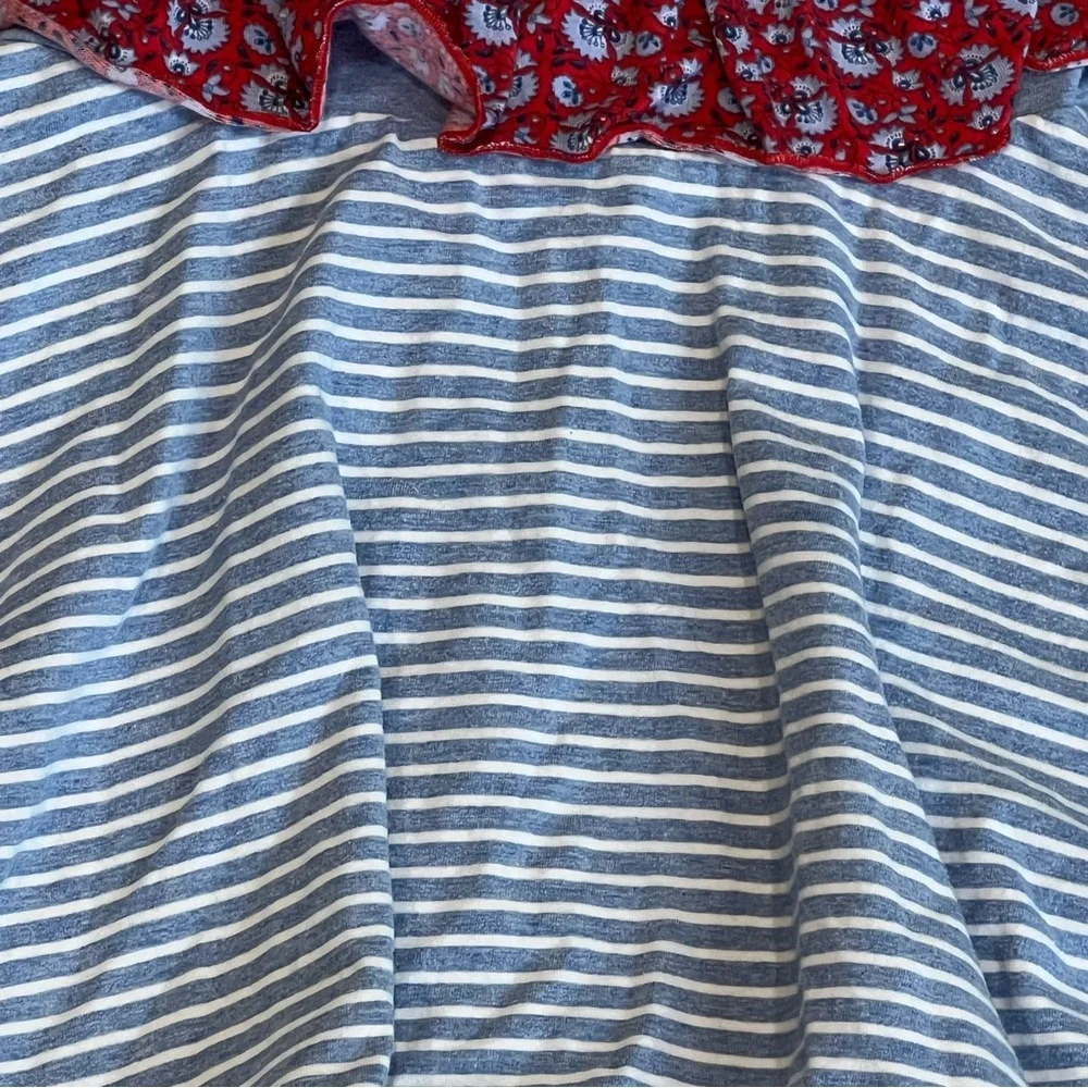 Jona‎ Michelle Girls Ruffle Dress Striped Sleeveless Casual Playwear Size 8